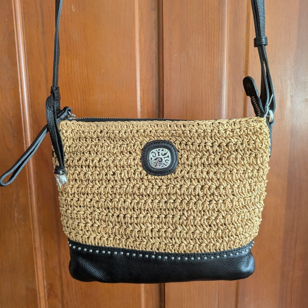 NWOT Brighton Tan and Black Crossbody Bag